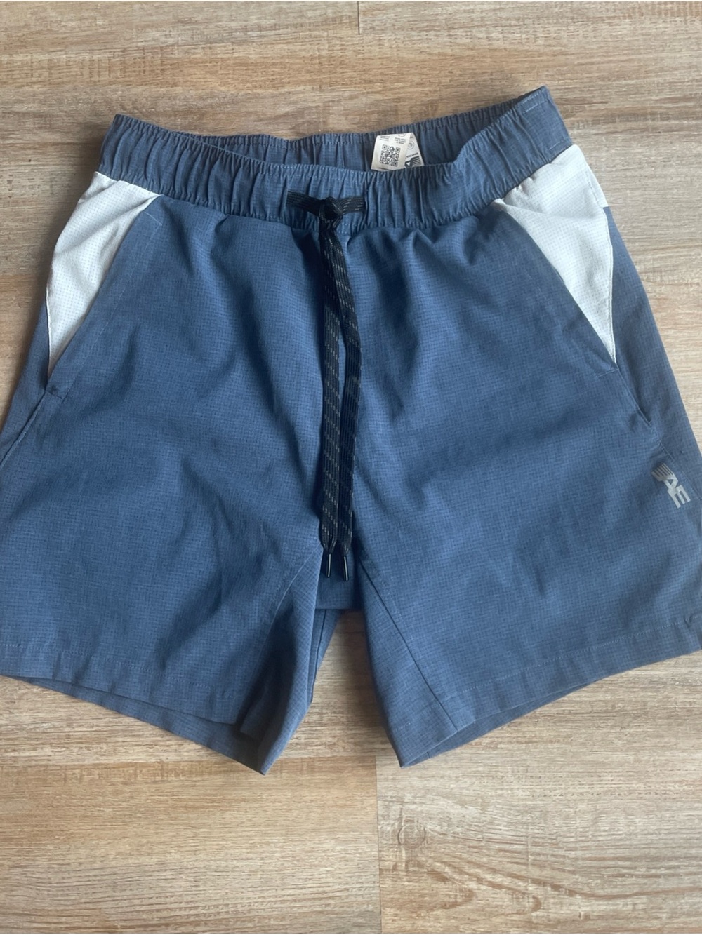 Mens American Eagle AE Training Athletic Shorts Blue & White Sz XS
